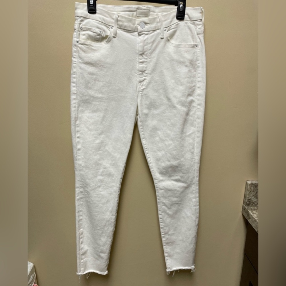 Women's White Mother Jeans